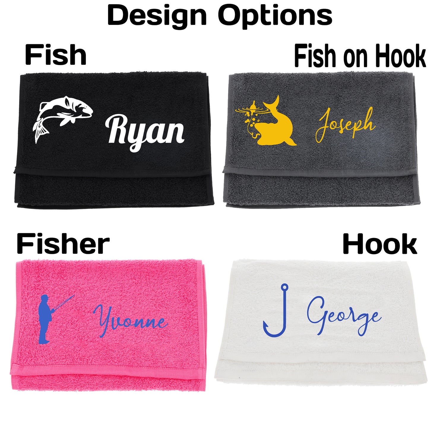 Personalised Embroidered Fishing Towel  - Always Looking Good -   