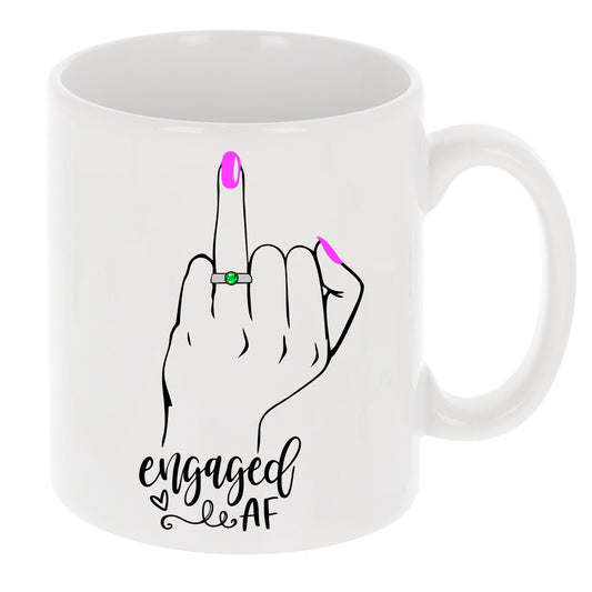 Personalised Engaged AF Does This Ring Make Me Look Engaged Mug and/or Coaster Gift - Always Looking Good -