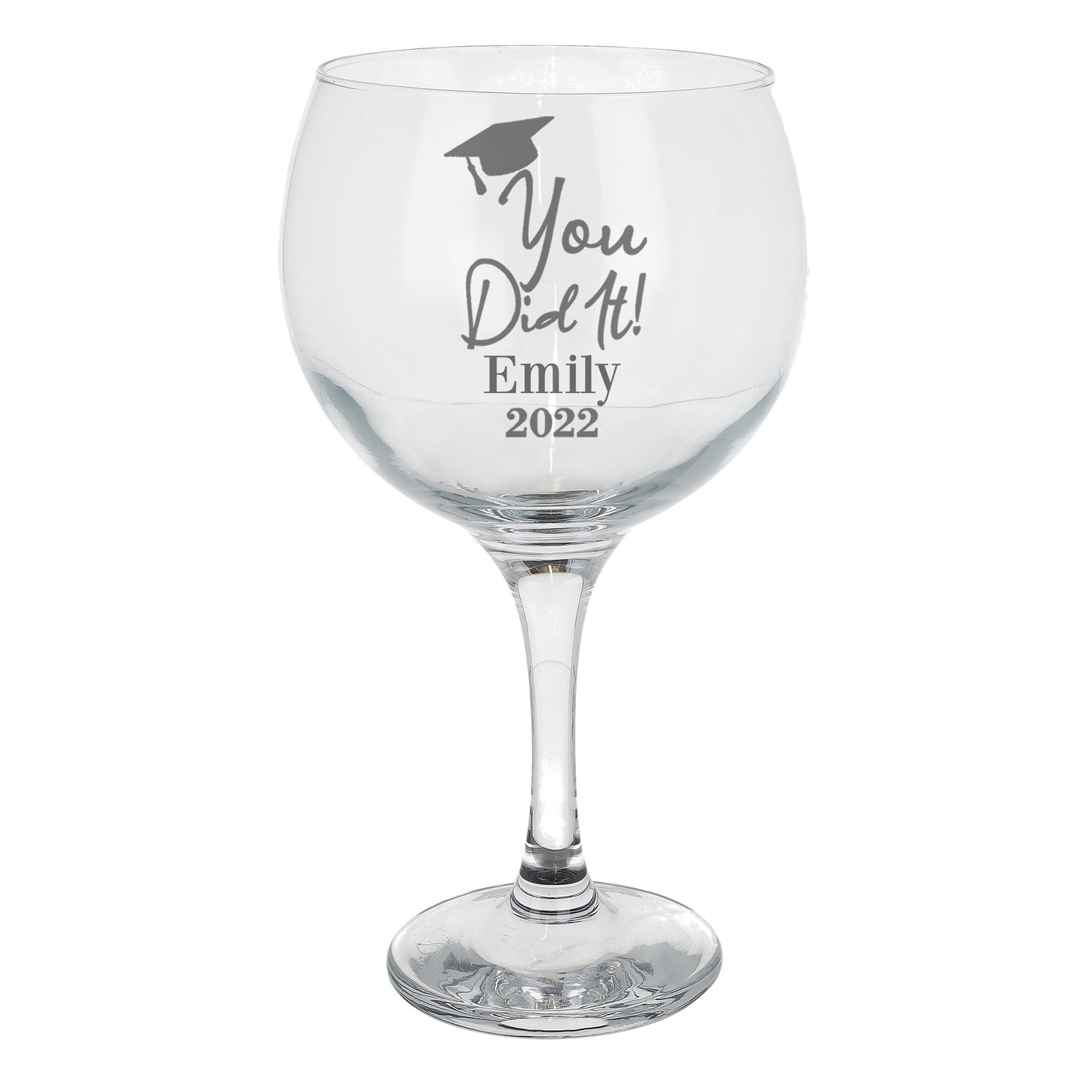Personalised Gin Glass Engraved Graduation Gift