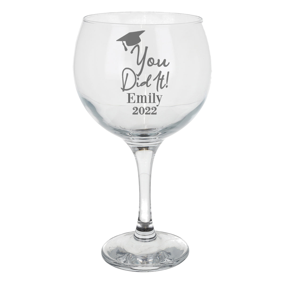 Personalised Gin Glass Engraved Graduation Gift