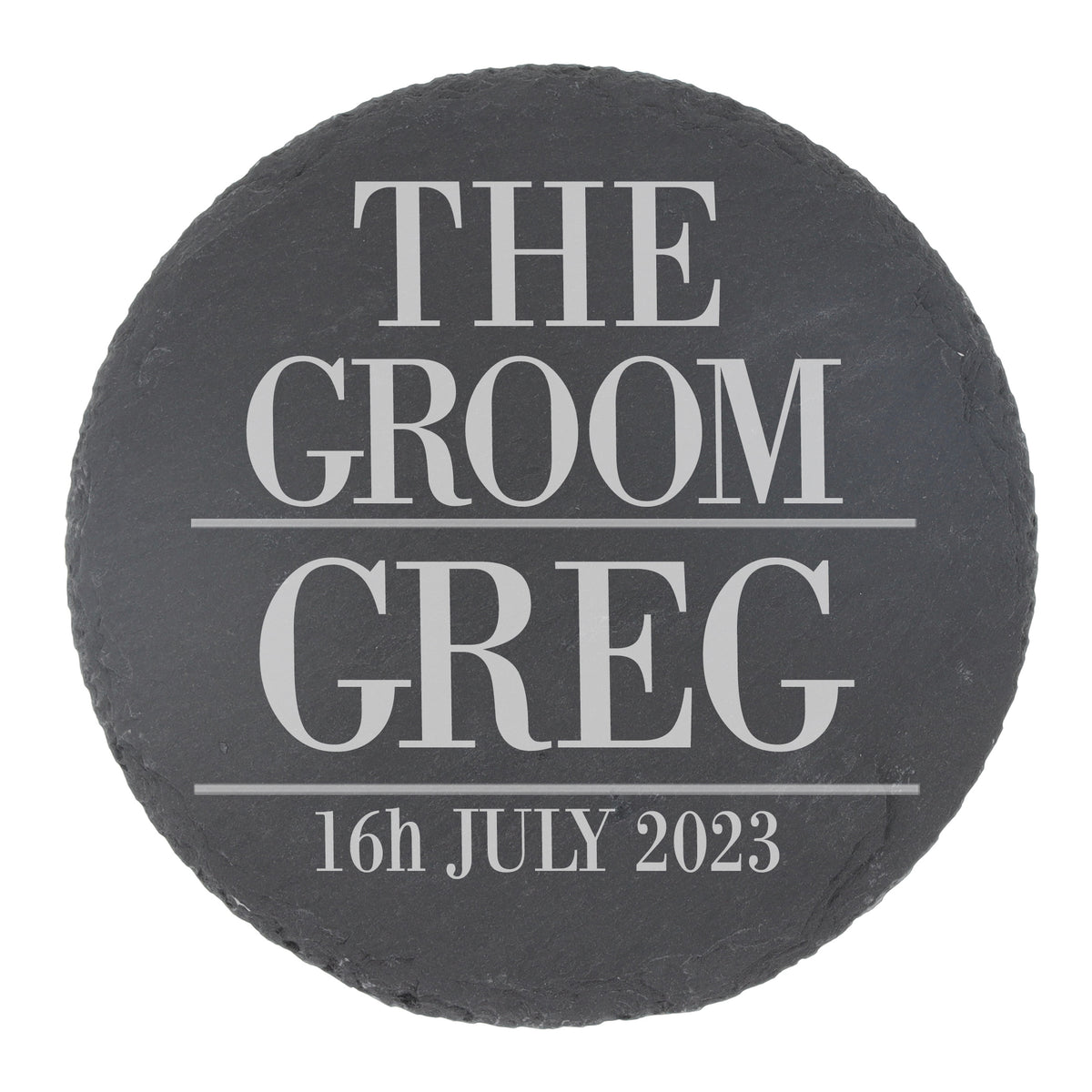 Personalised Groom Gift Whisky Glass and/or Coaster Set- Always Looking Good - Round Coaster On Its Own