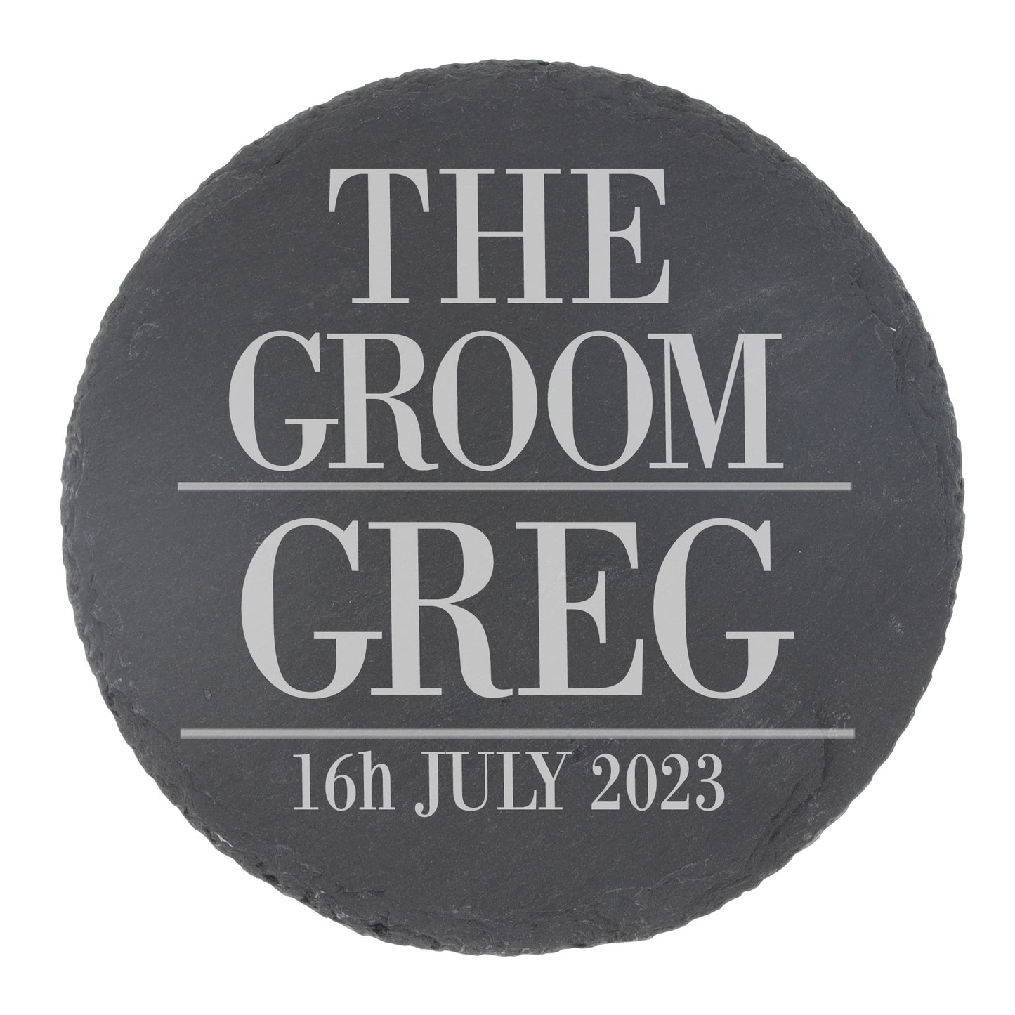 Personalised The Groom Whisky Glass and/or Coaster Set  - Always Looking Good - Round Coaster On Its Own  