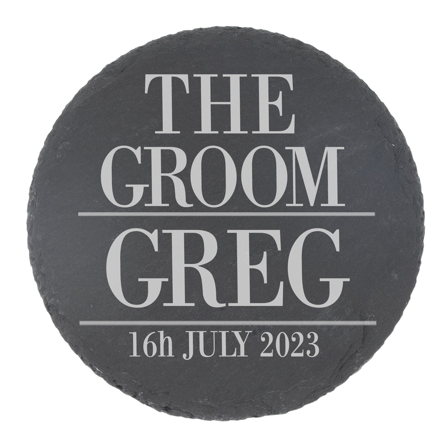 Personalised The Groom Whisky Glass and/or Coaster Set - Always Looking Good - Round Coaster On Its Own