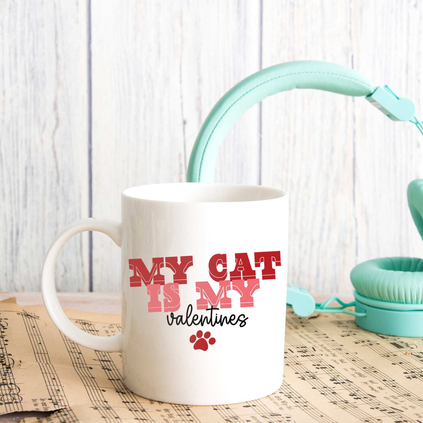 My Cat Is My Valentines Mug and/or Coaster Gift  - Always Looking Good -   