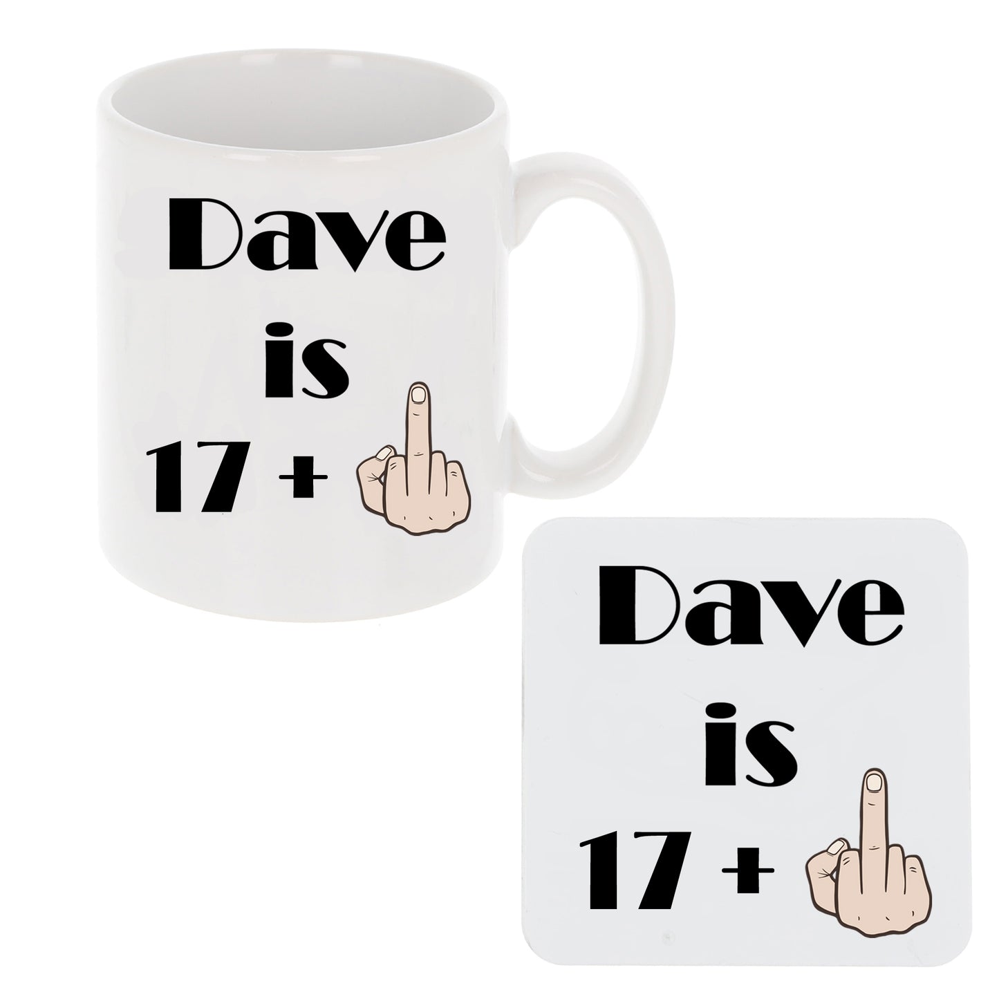 Personalised Middle Finger Mug Birthday Gift Any Age