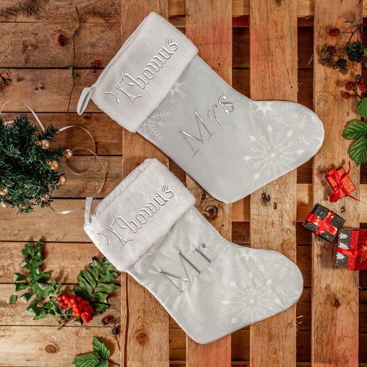 Embroidered Personalised Mr & Mrs, Mr & Mr, Mrs & Mrs Christmas Stocking - Always Looking Good -