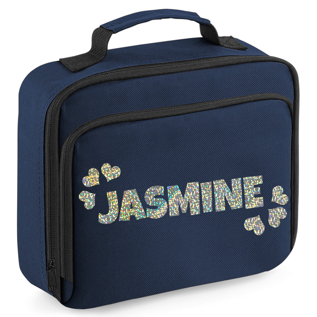 Personalised Lunch Bag with Name & Hearts Childs School Lunch Box - Always Looking Good -
