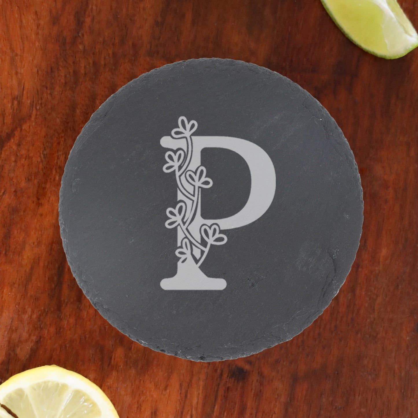 Monogram Engraved Beer Pint Glass and/or Coaster Set - Always Looking Good - Round Coaster Only