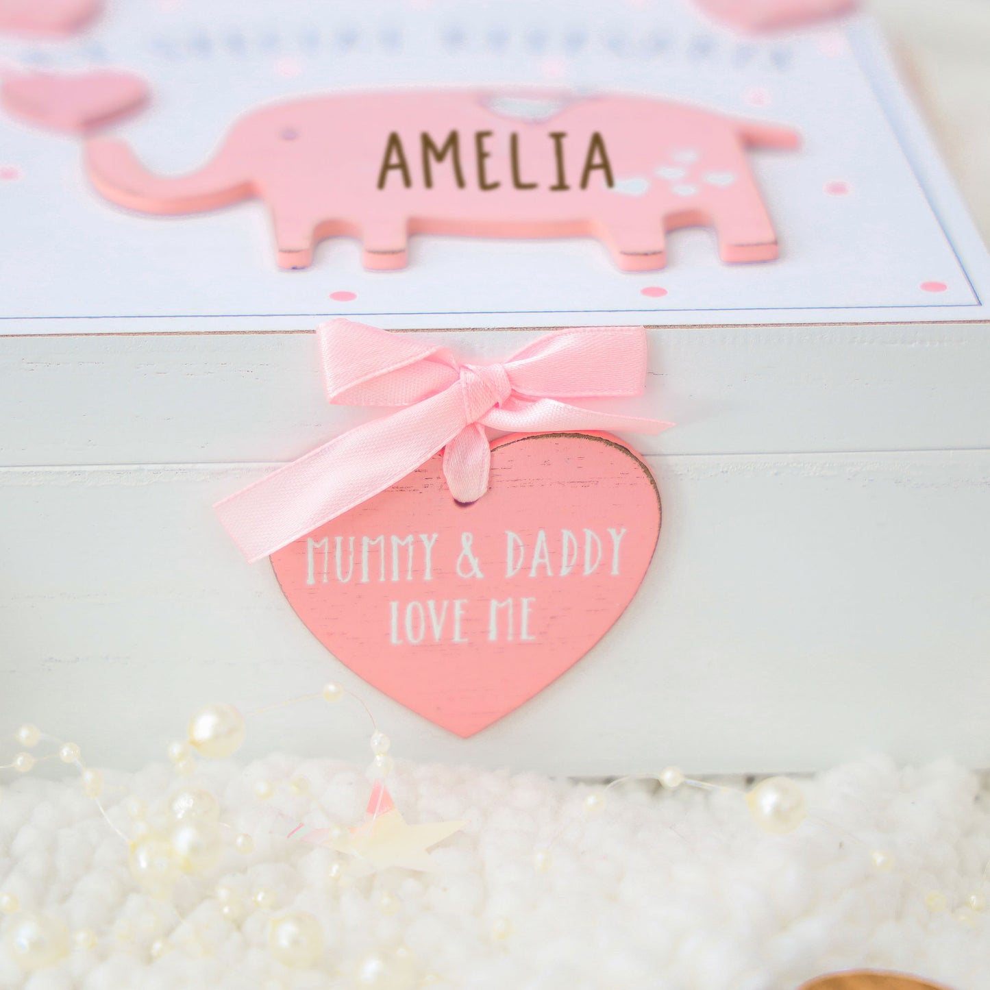 Pink Personalised Baby Keepsake Box  - Always Looking Good -   