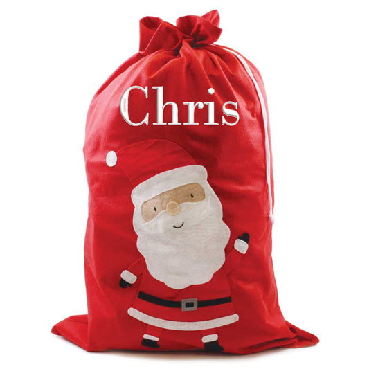 Personalised Embroidered Large or Small Santa Sack - Always Looking Good - Small