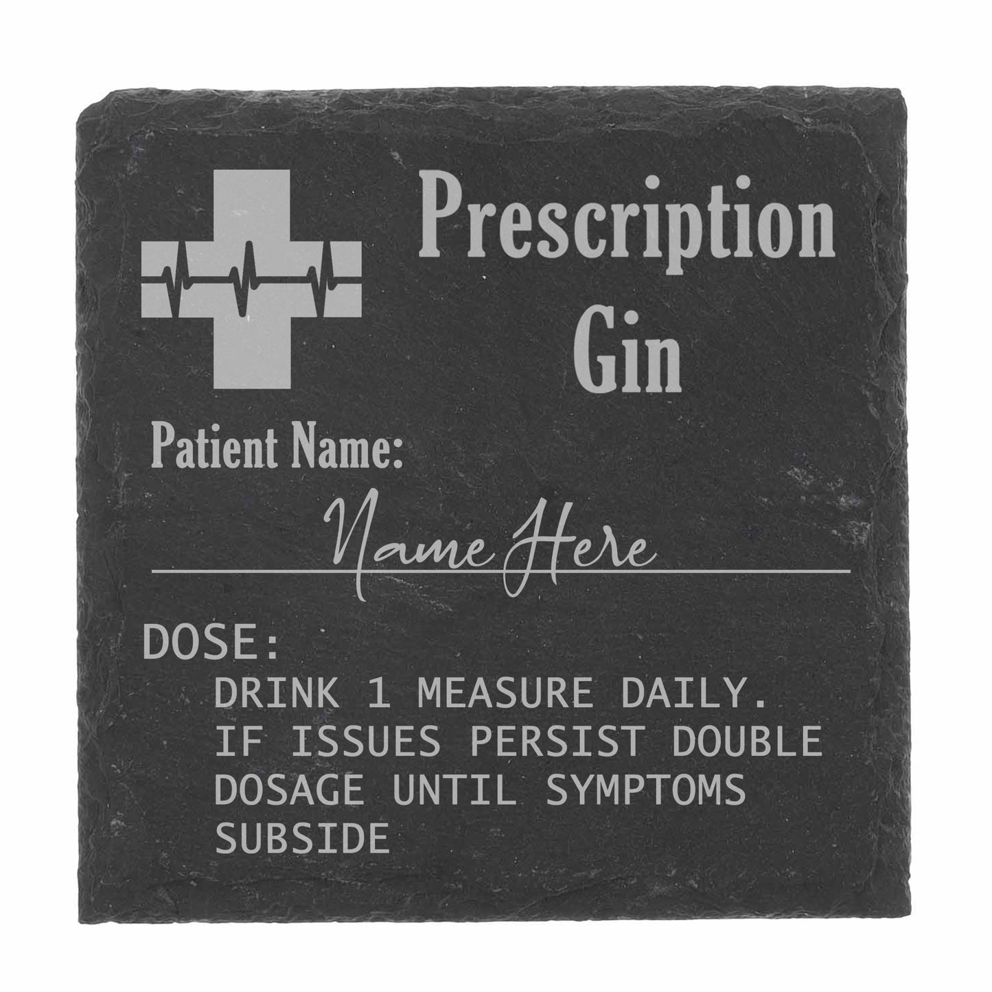 Personalised Gin Glass Engraved Prescription Stemless