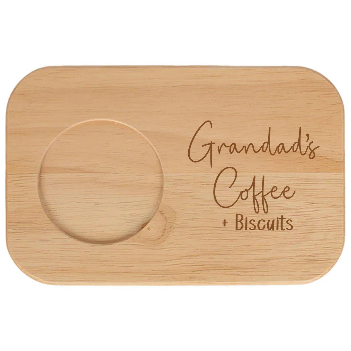 Personalised Grandad's Coffee & Biscuit Engraved Board with Optional Mug