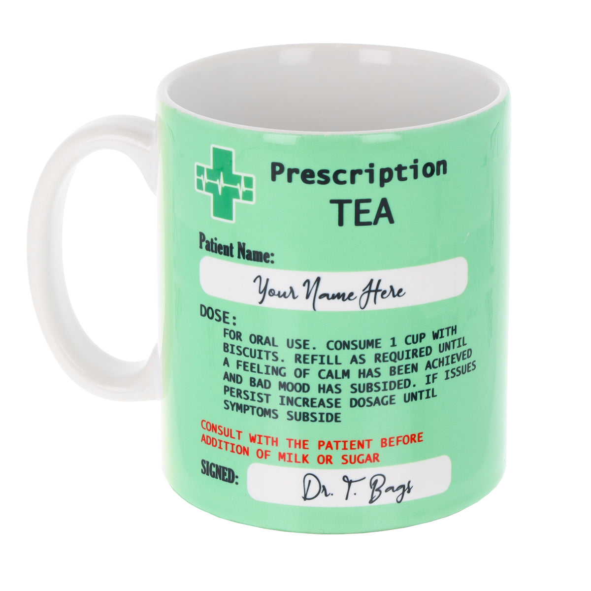 Personalised Prescription Tea Ceramic Mug – Funny Gift for Tea Lovers
