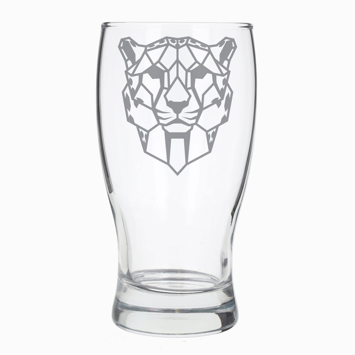 Cheetah engraved pint beer glasses - Always Looking Good -