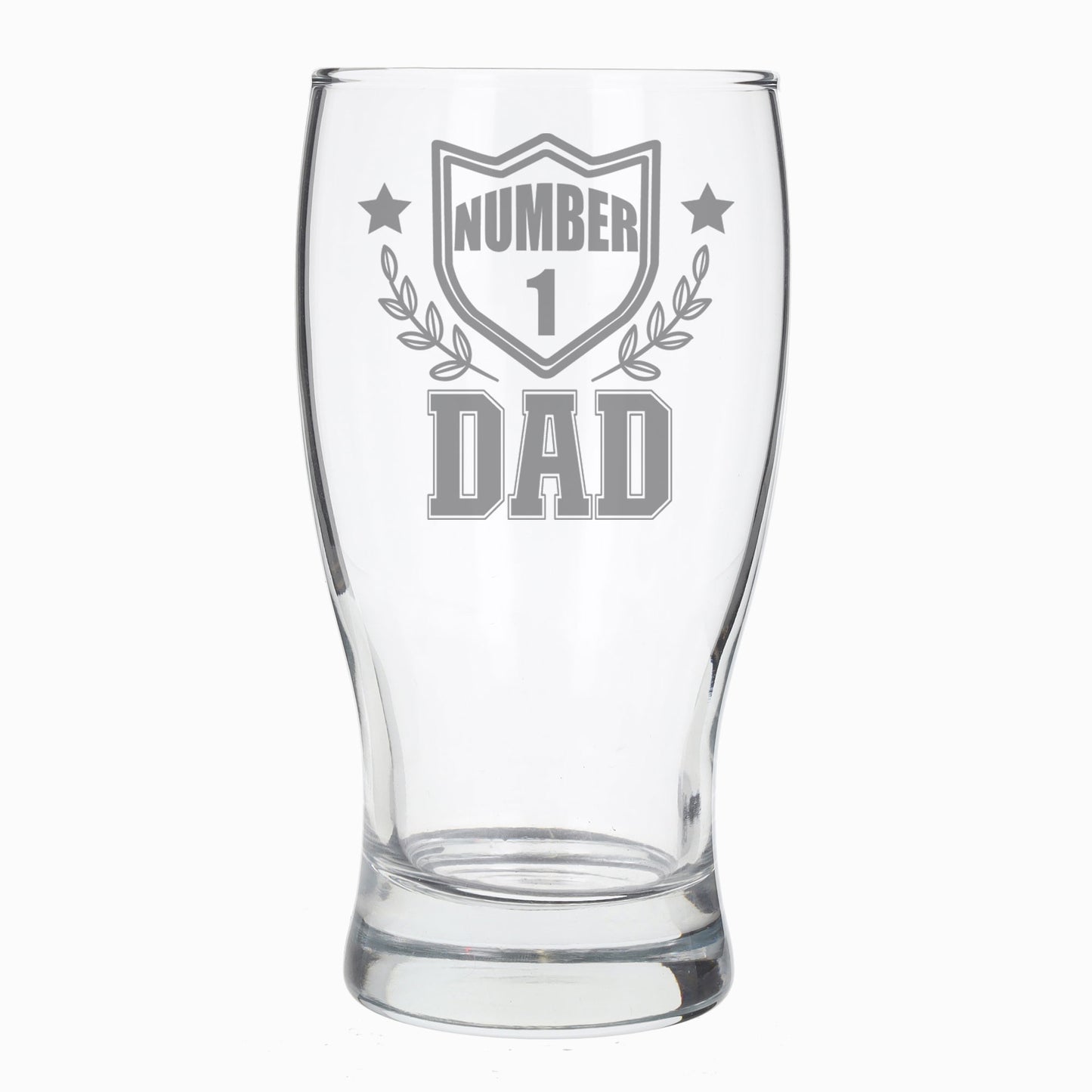 Number 1 Dad Engraved Beer Pint Glass  - Always Looking Good -   