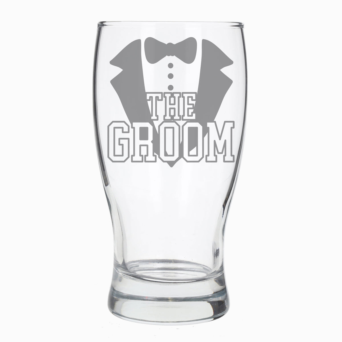 The Groom Engraved Beer Glass and/or Coaster Set - Always Looking Good - Beer Glass Only