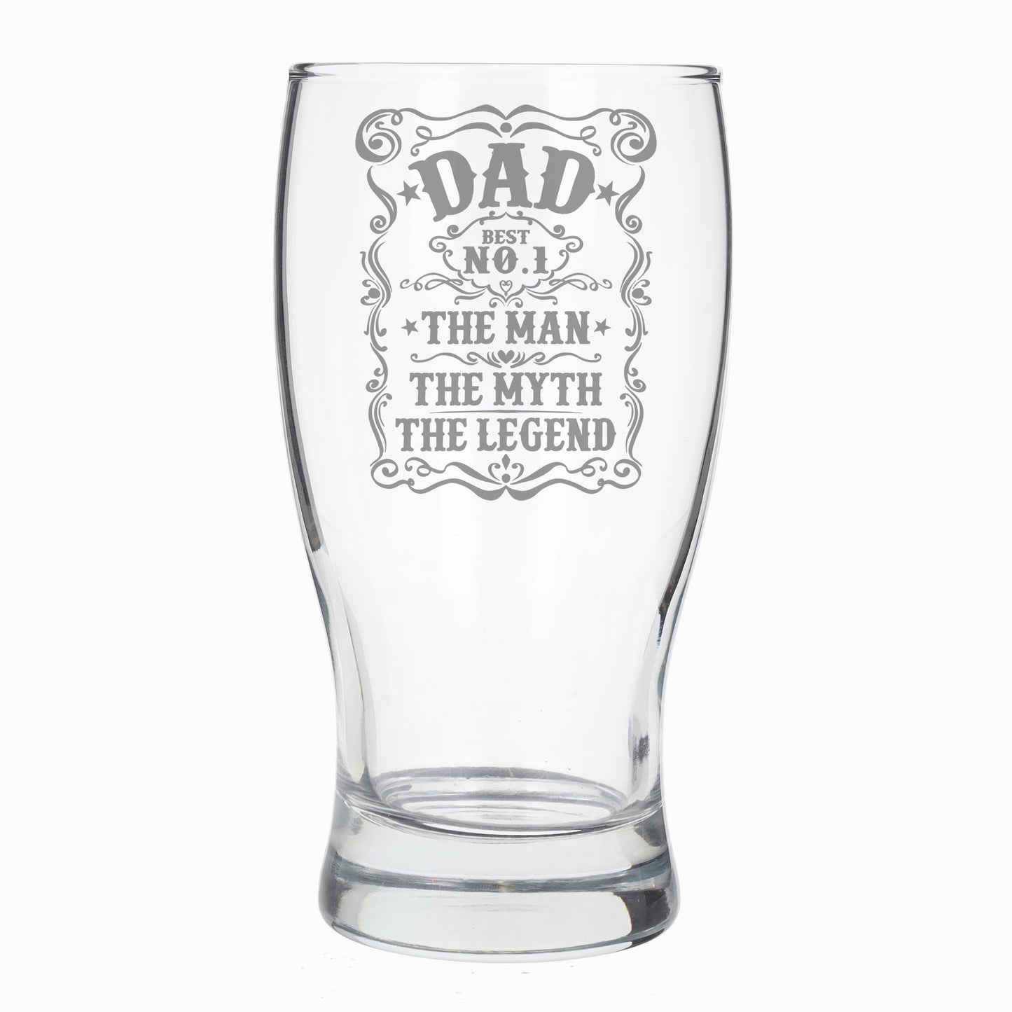 Dad The Man The Myth The Legend Engraved Beer Pint Glass and/or Coaster Set  - Always Looking Good - Beer Glass Only  