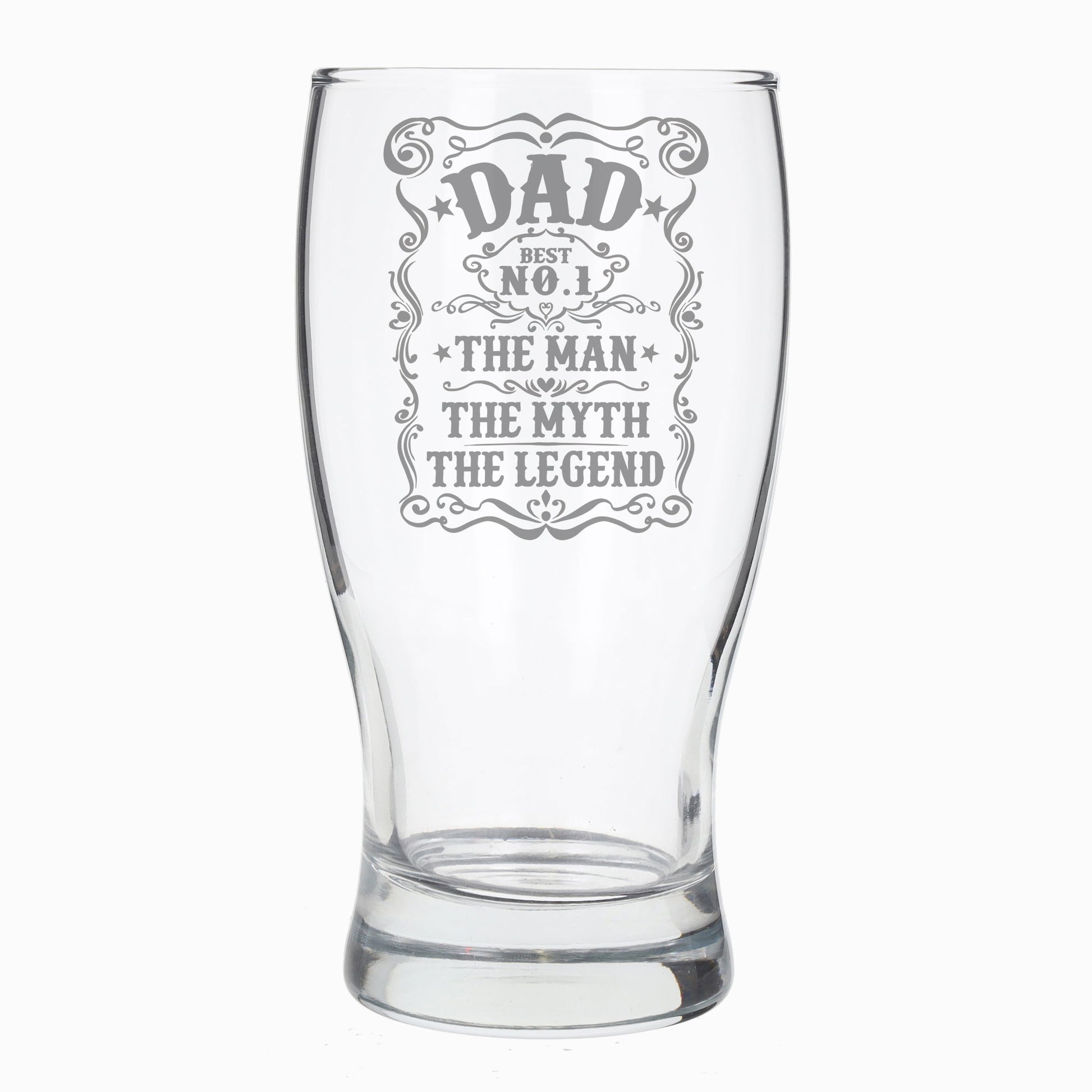Dad The Man The Myth The Legend Engraved Beer Pint Glass and/or Coaster Set  - Always Looking Good - Beer Glass Only  