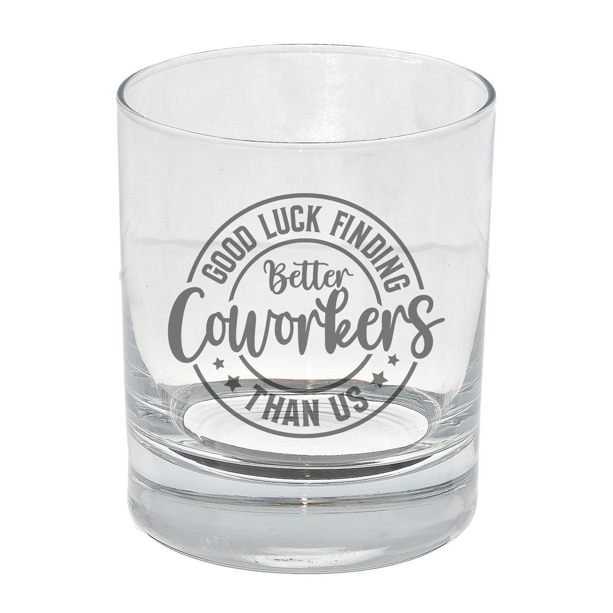 “Better Coworker” Engraved Whisky Glass & Coaster – Coworker Gift