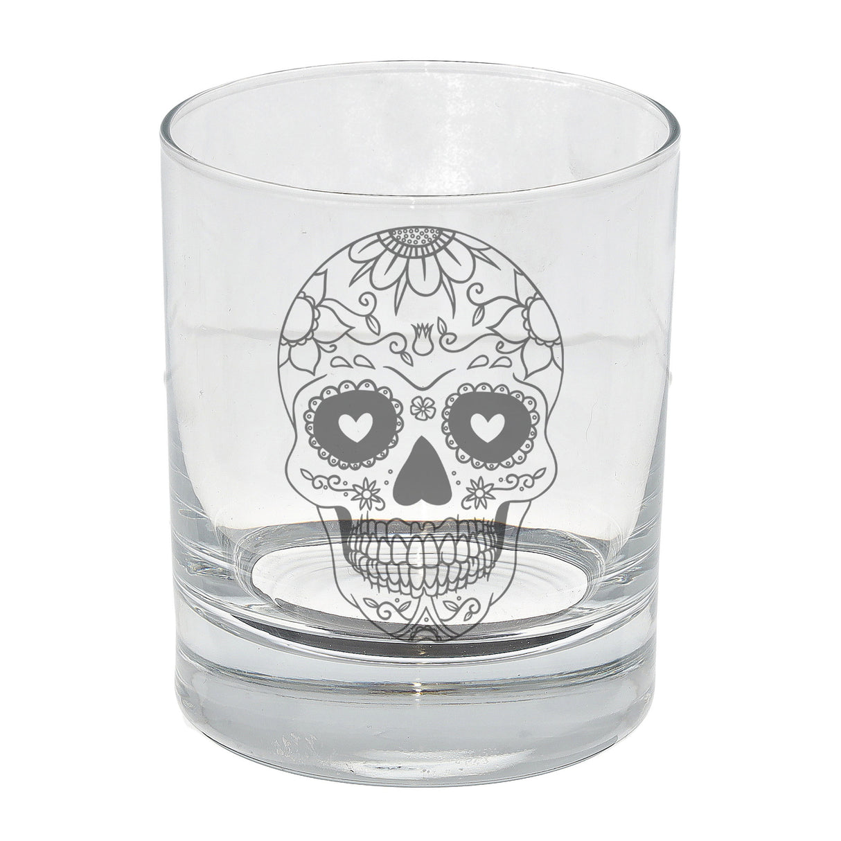 Sugar Skull Engraved Whisky Glass - Always Looking Good -