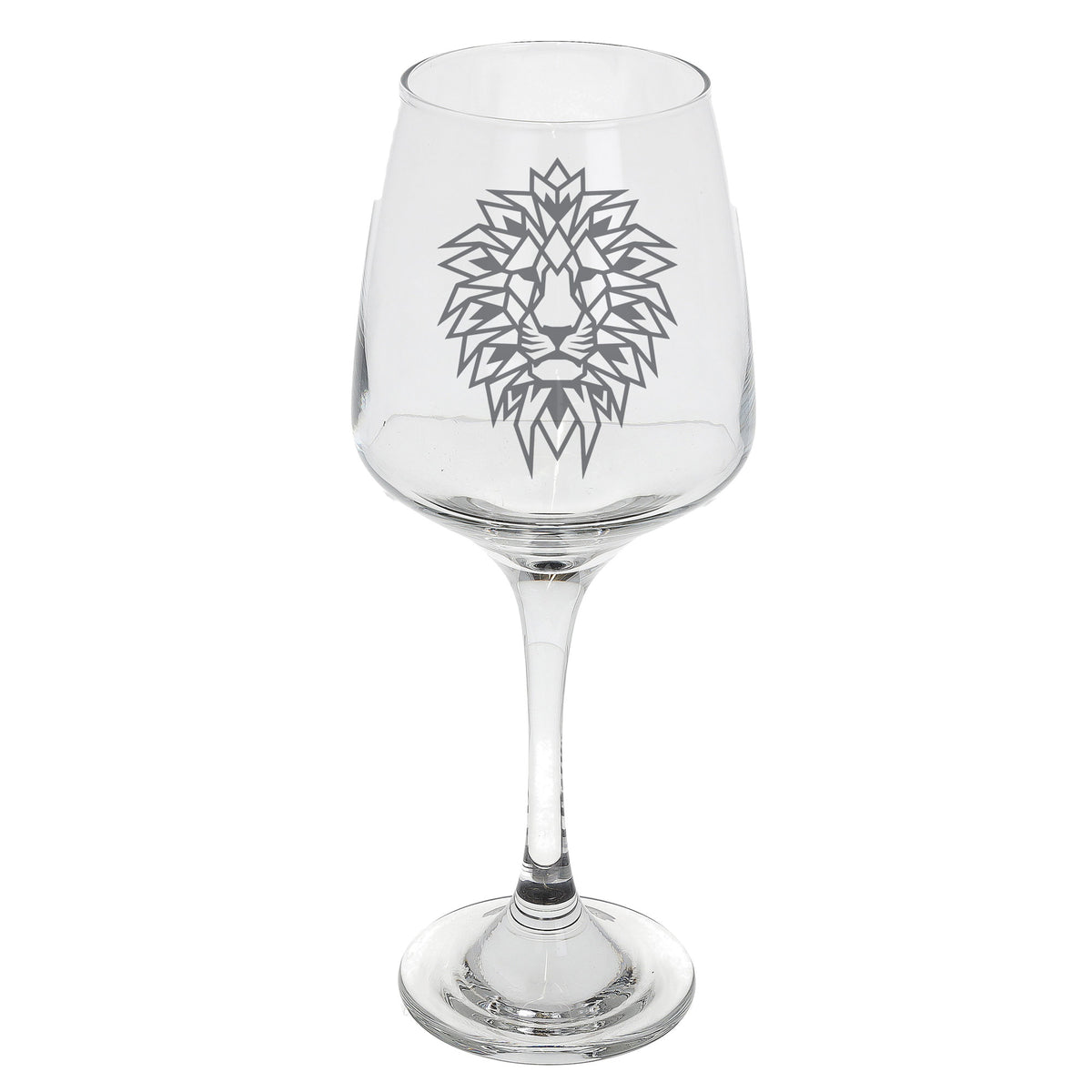 Lion Engraved Wine Glass - Always Looking Good -