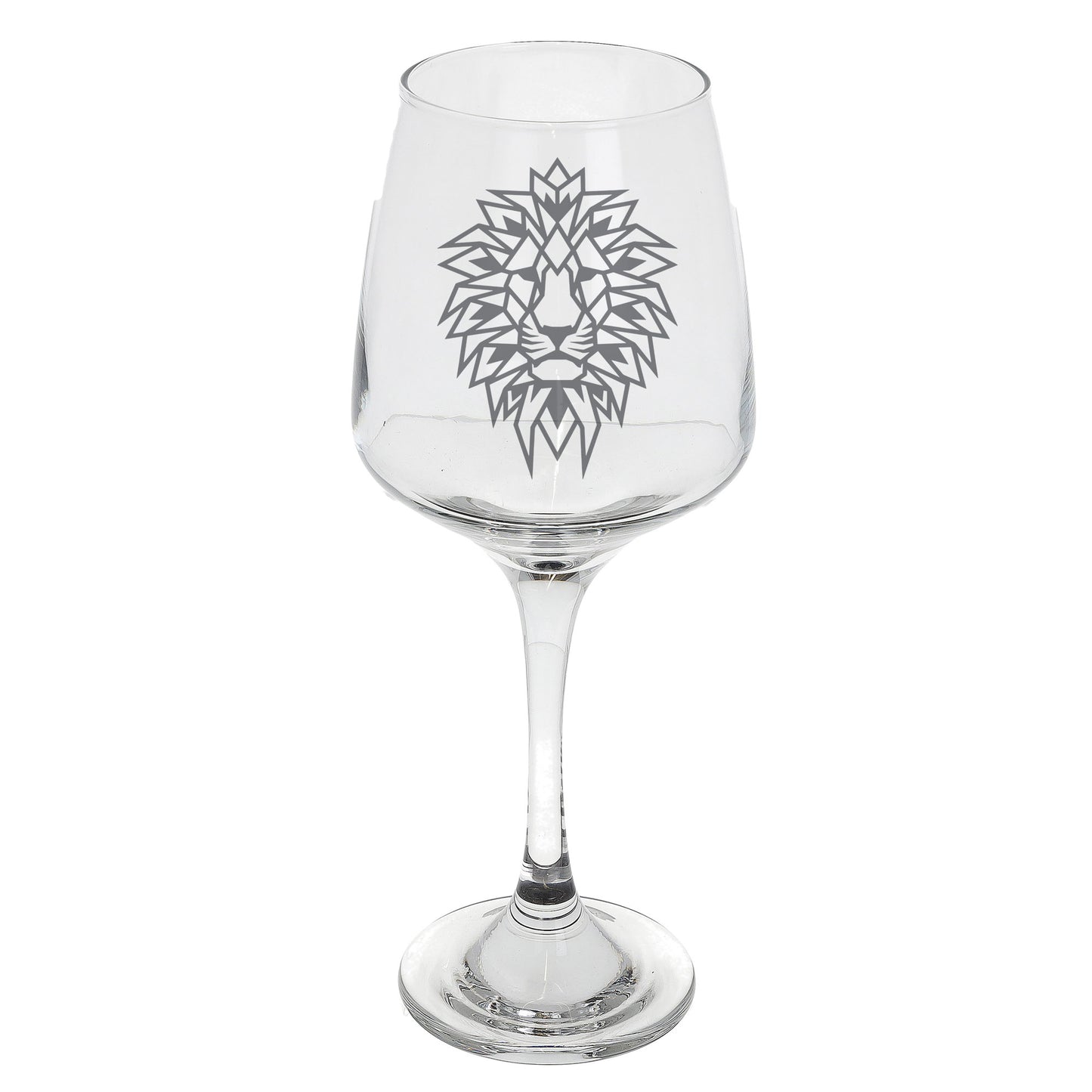 Lion Engraved Wine Glass  - Always Looking Good -