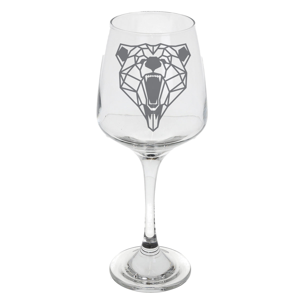 Grizzly Bear Engraved Wine Glasses For Wine Lovers - Always Looking Good -