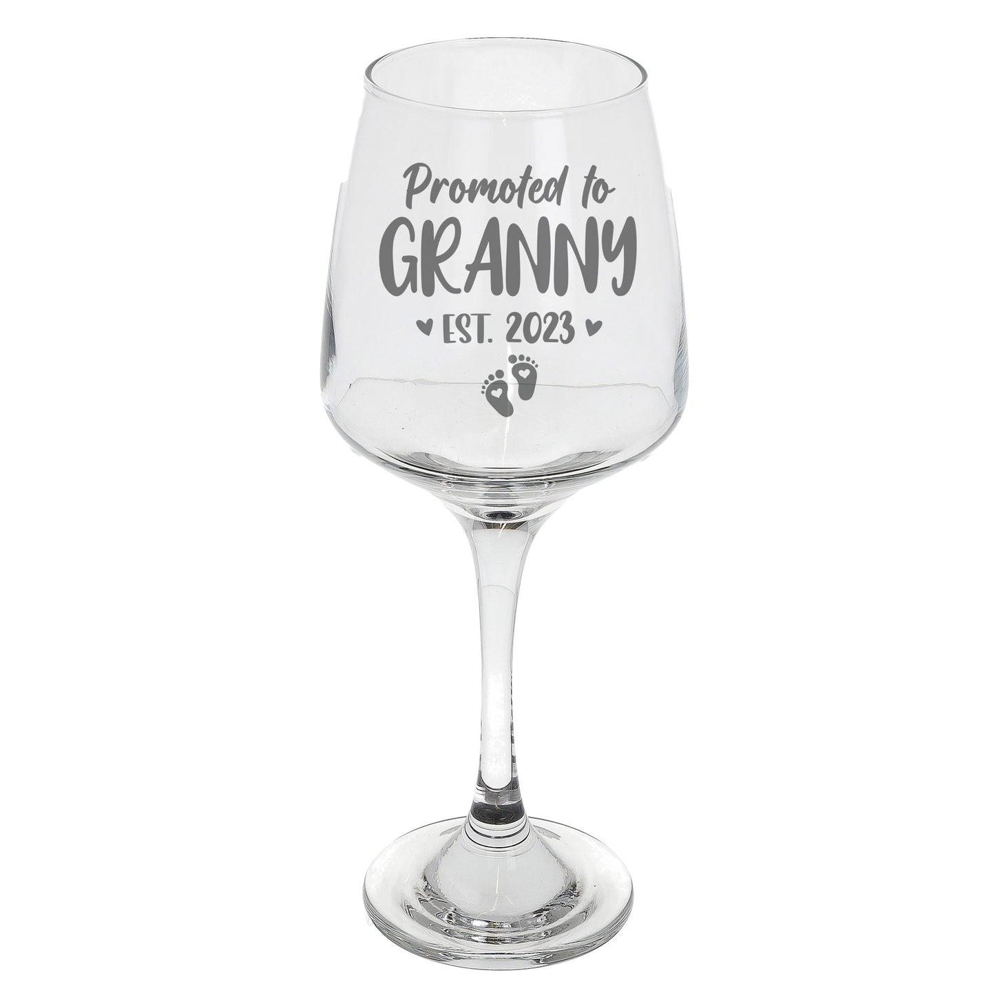 Promoted To Granny Engraved Wine Glass  - Always Looking Good -   