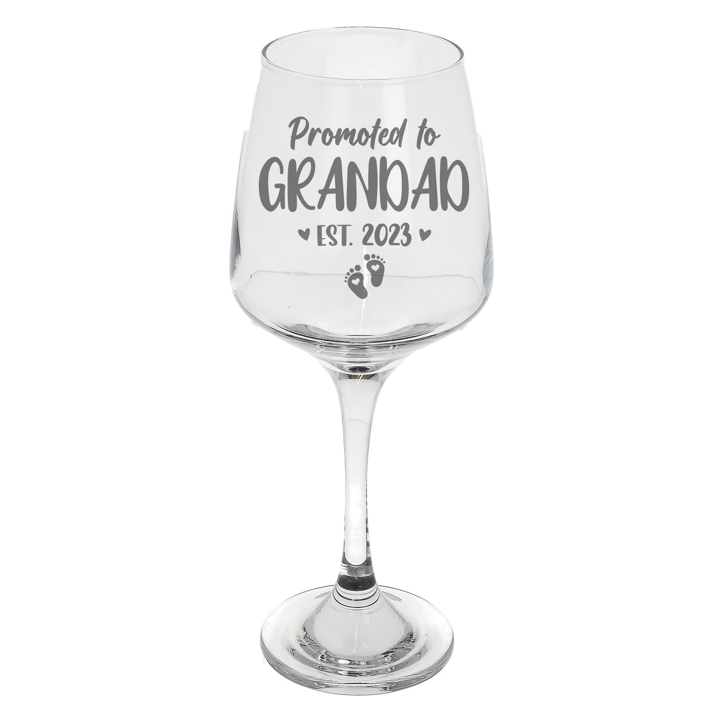 Promoted To Grandad Engraved Wine Glass  - Always Looking Good -   