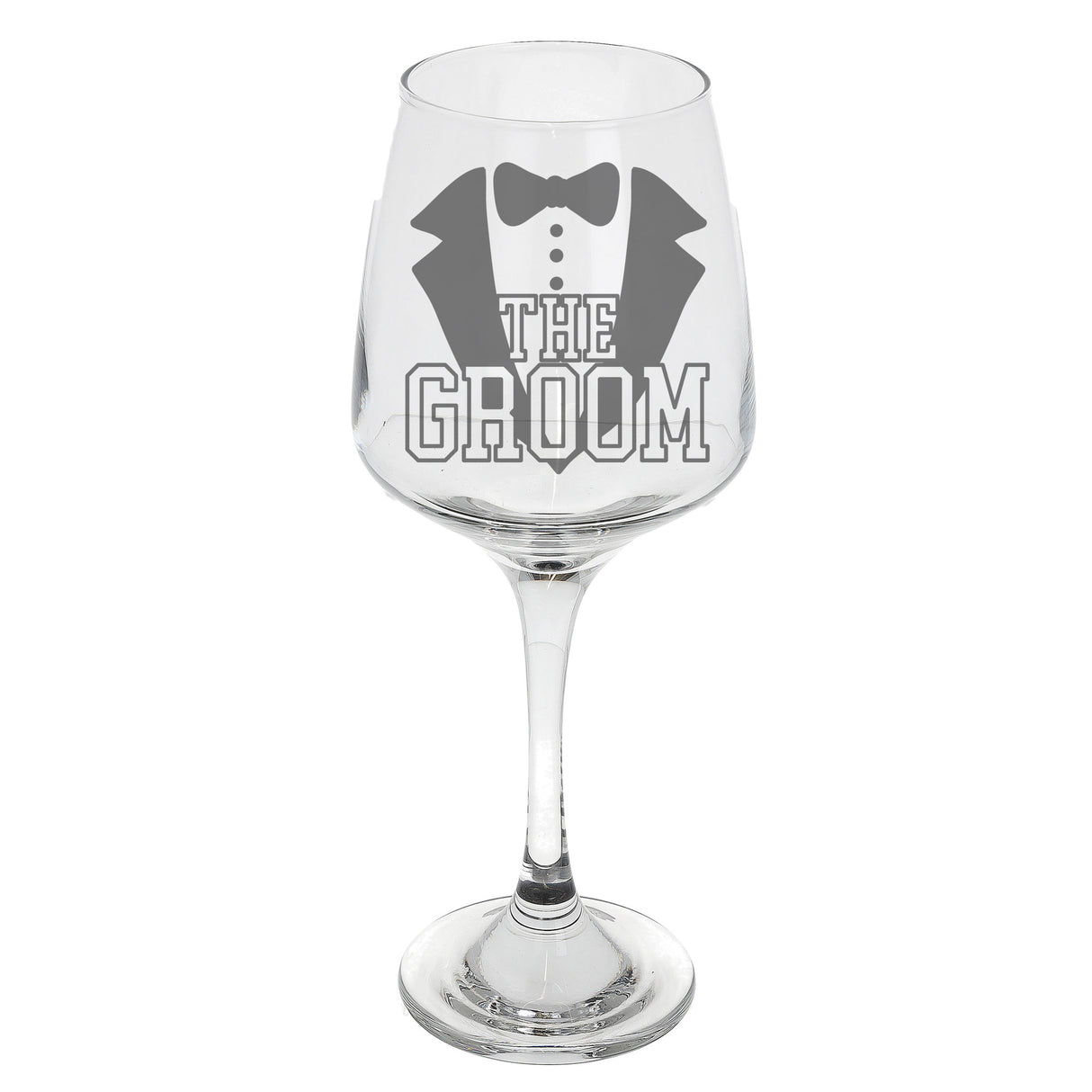 The Groom Engraved Wine Glass and/or Coaster Set - Always Looking Good - Wine Glass Only