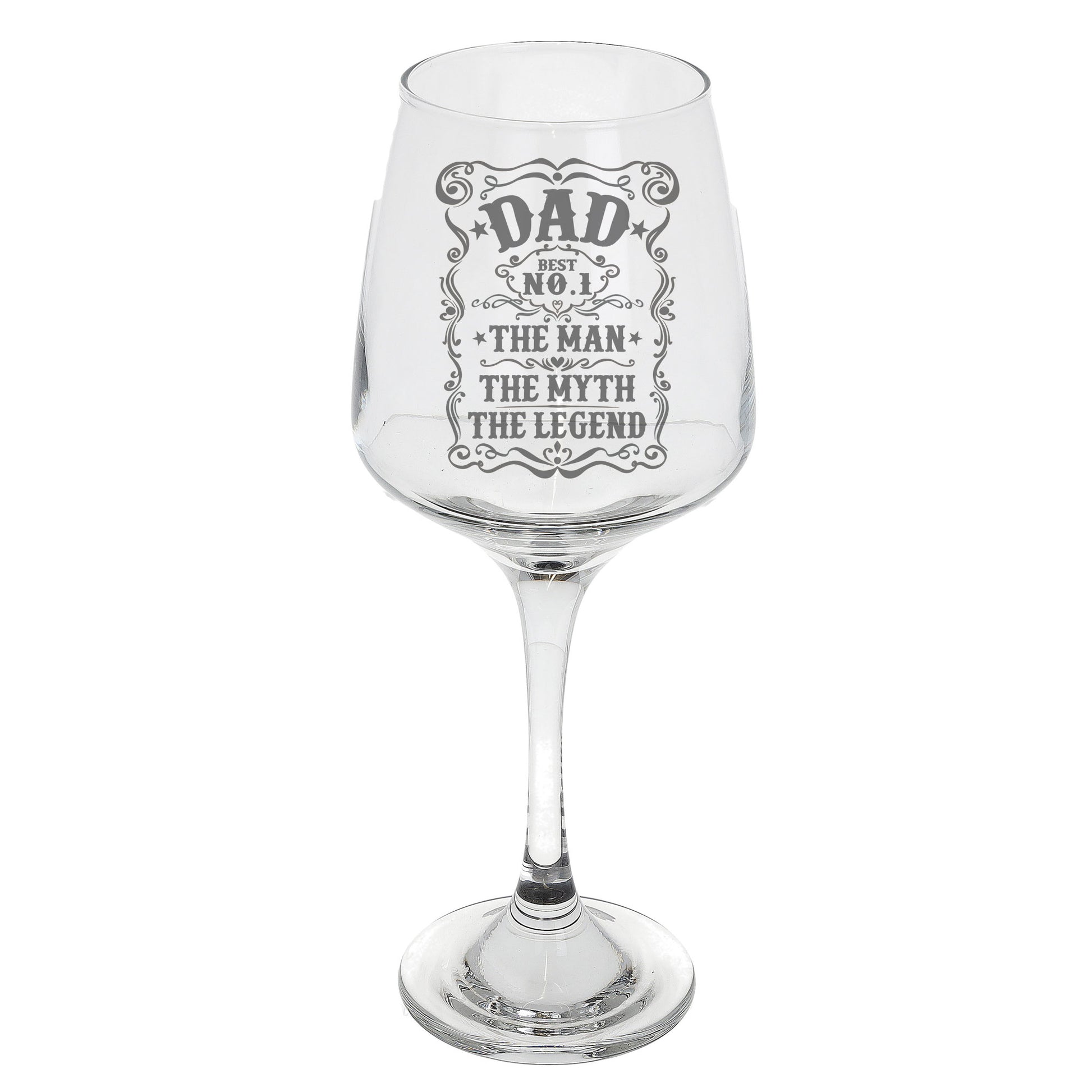Dad The Man The Myth The Legend Engraved Wine Glass and/or Coaster Set  - Always Looking Good - Wine Glass Only  