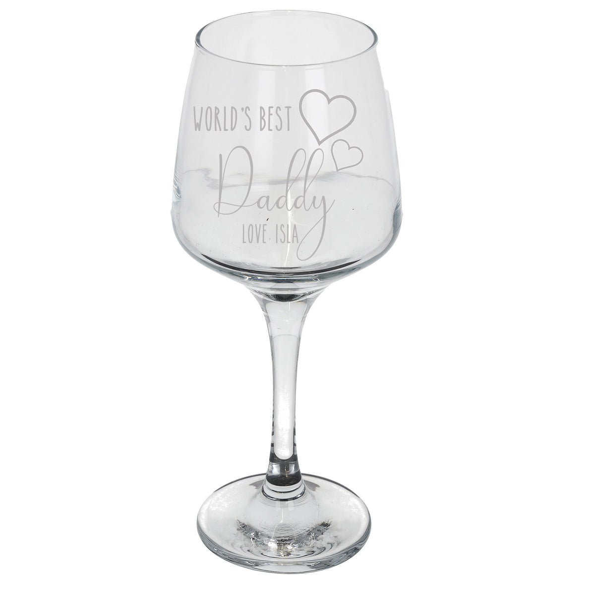 "World's Best" Personalised Engraved Wine Glass Gift