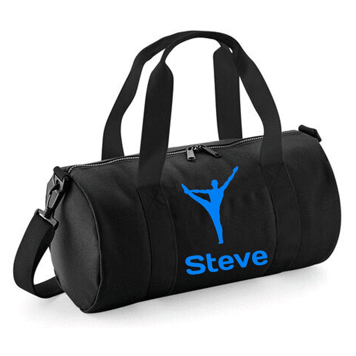Personalised Male Gymnast Barrel Bag with Boys Name