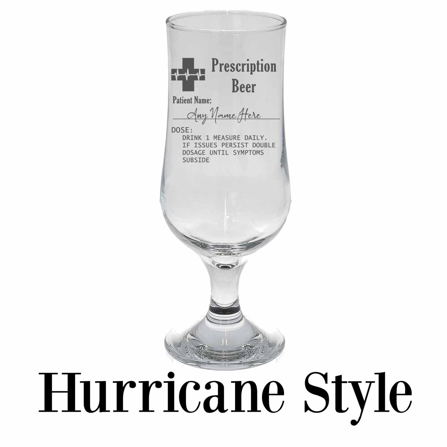 Cider Glass Personalised With Any Name Engraved Prescription