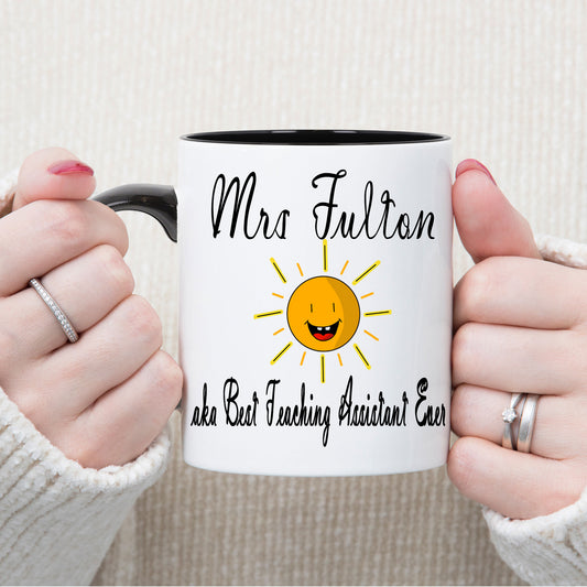 Personalised Best Teaching Assistant Mug and/or Coaster Gift - Always Looking Good -