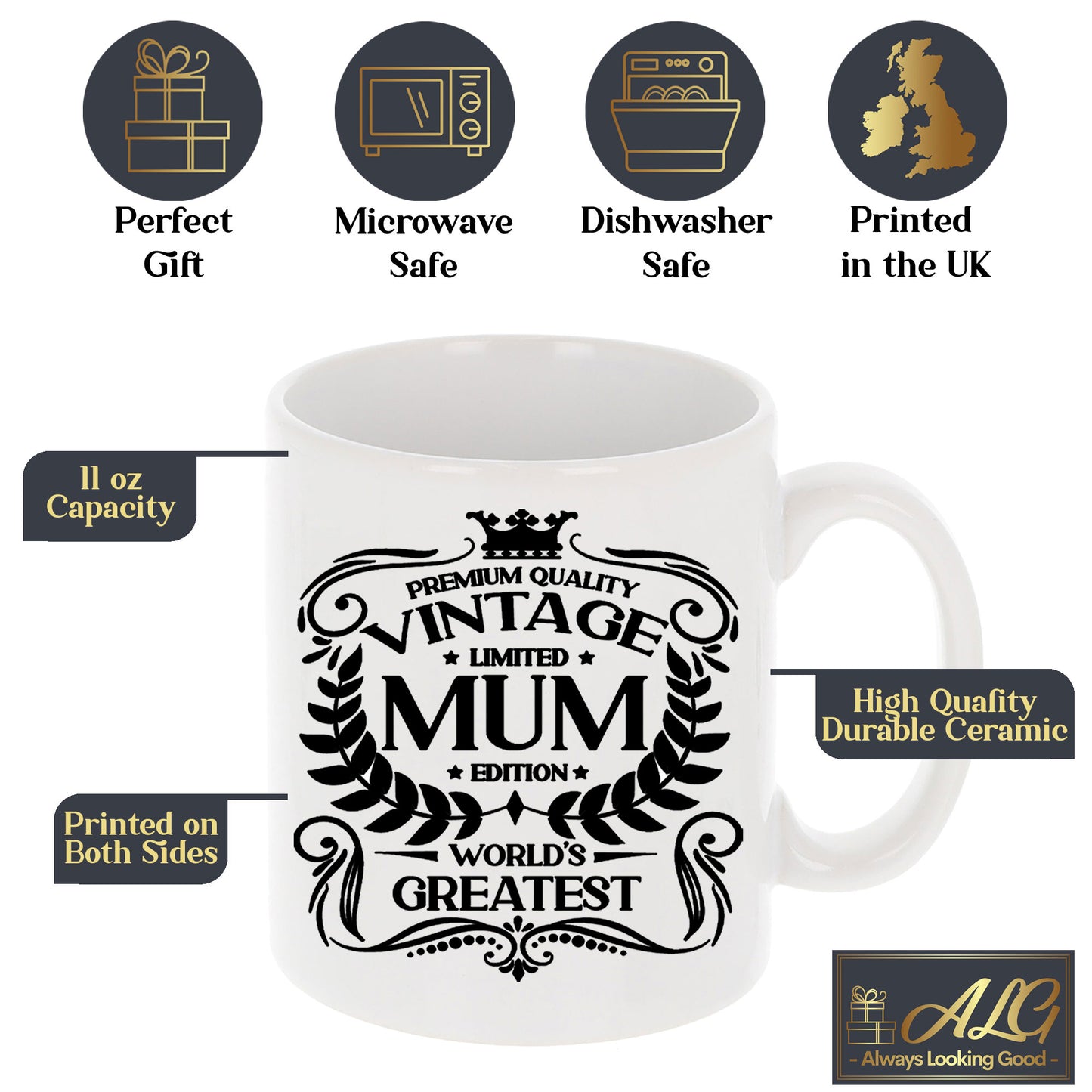 Vintage Worlds Greatest Mum Mug and/or Coaster  - Always Looking Good -   