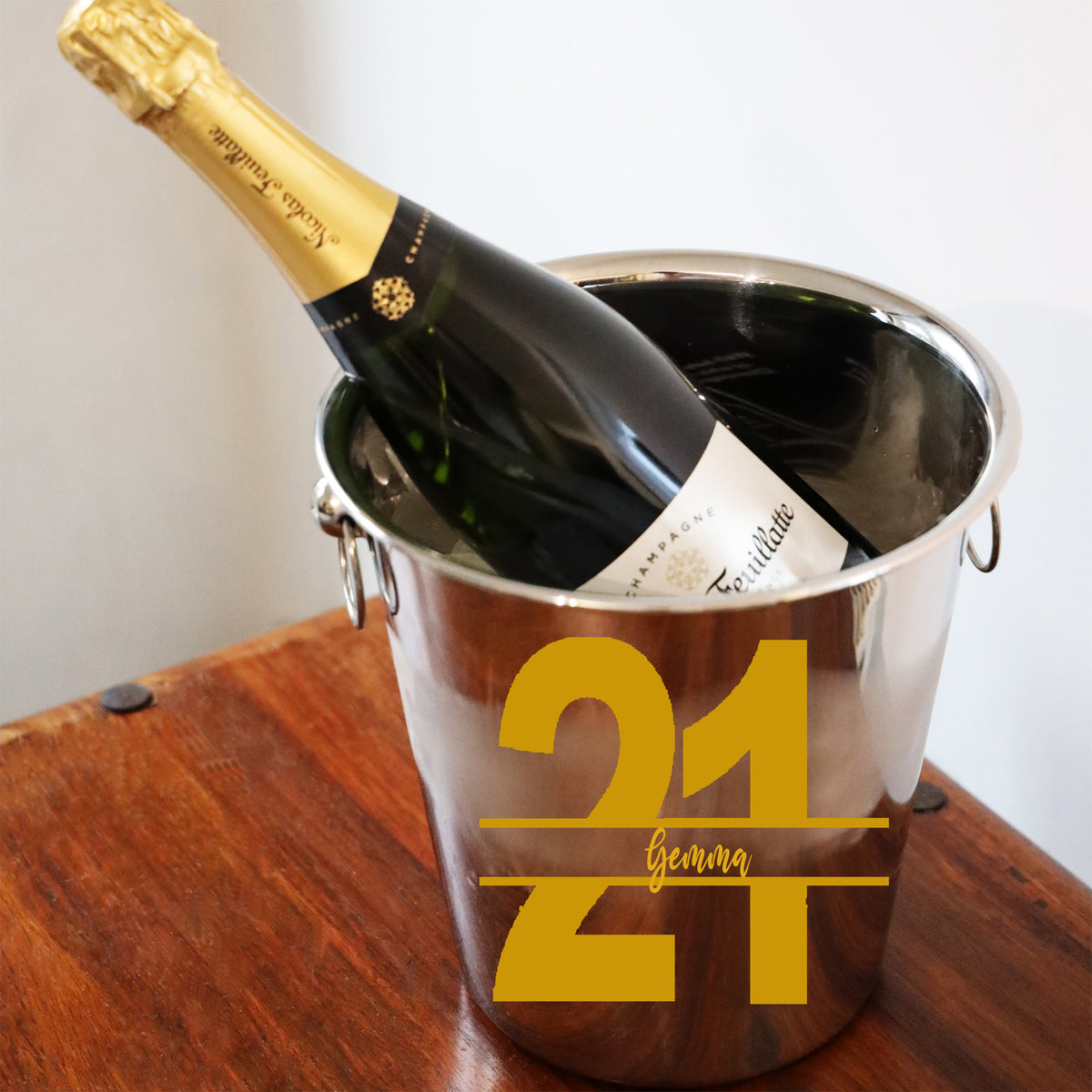Personalised 21st Birthday Ice Bucket & Glass Gift with Name - Always Looking Good -