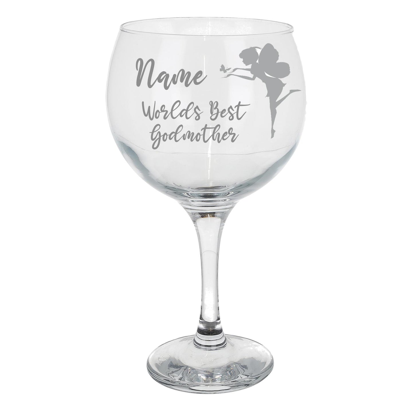 Engraved Personalised Gin Glass Gift for Godmother - Always Looking Good - Godmother gin glass