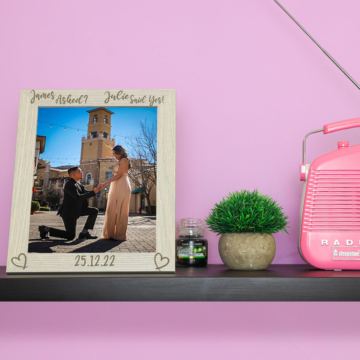 Personalised Engraved Engagement Photo Frame - Always Looking Good -