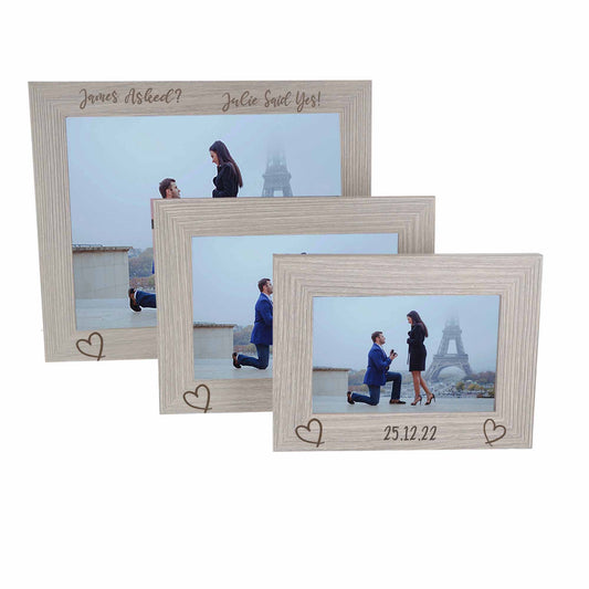 Personalised Engraved Engagement Photo Frame - Always Looking Good -