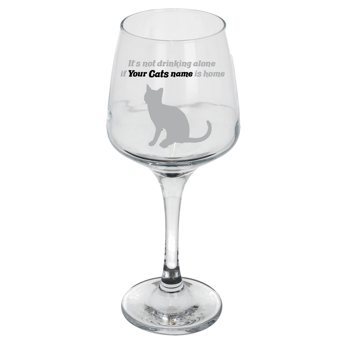 Engraved Personalised Cat Lover Wine Glass Gift - Always Looking Good -