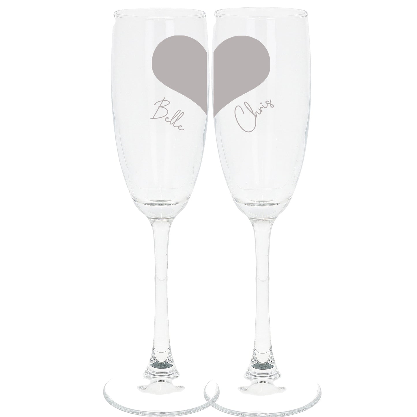 Set of 2 Personalised Engraved Couples Engagement Wedding Champagne Flutes  - Always Looking Good -   