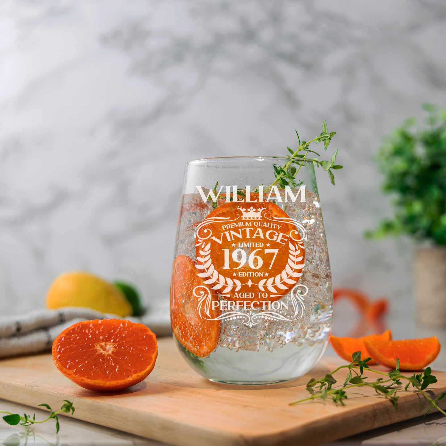 Personalised Engraved Vintage Birthday Design Glass and/or Coaster Gift  - Always Looking Good -