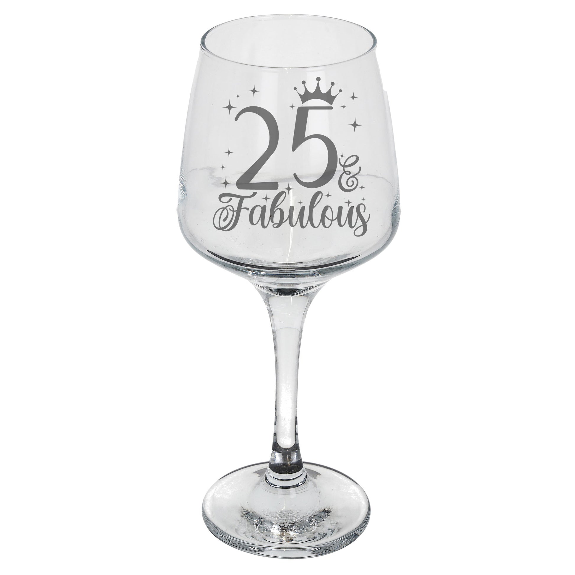 25 & Fabulous 25th Birthday Gift Engraved Wine Glass and/or Coaster Set  - Always Looking Good -   