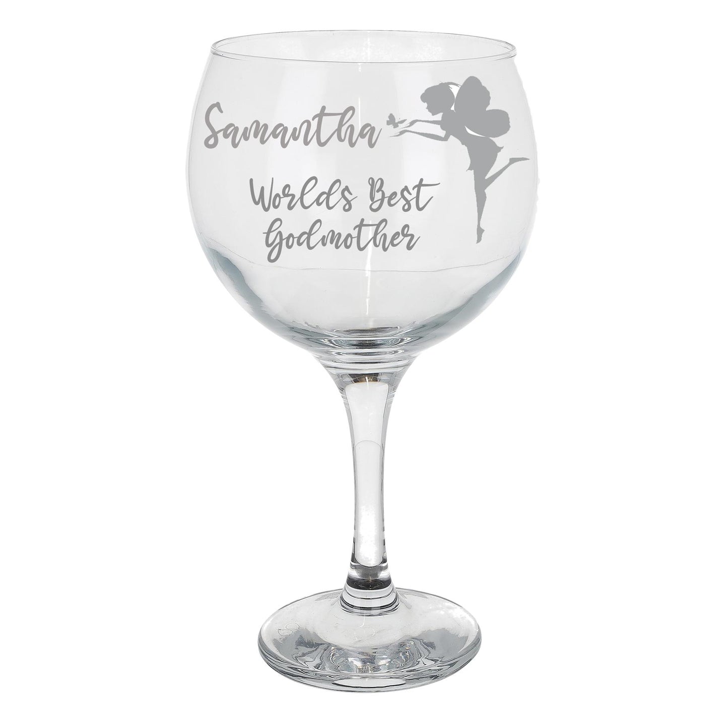 Engraved Personalised Gin Glass Gift for Godmother - Always Looking Good - Godmother gin glass