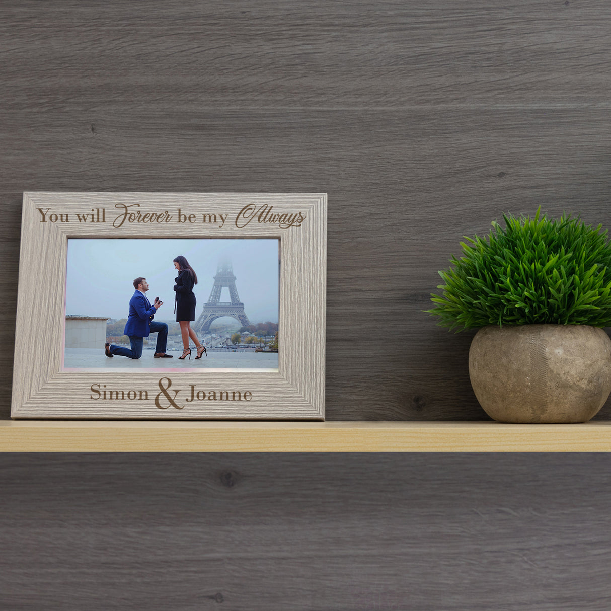 Personalised Engraved Couples Photo Frame - Endless Love Design - Always Looking Good -