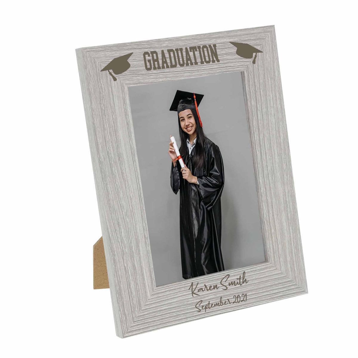 Personalised Graduation Photo Frame – Custom Name Wooden Gift - Always Looking Good -