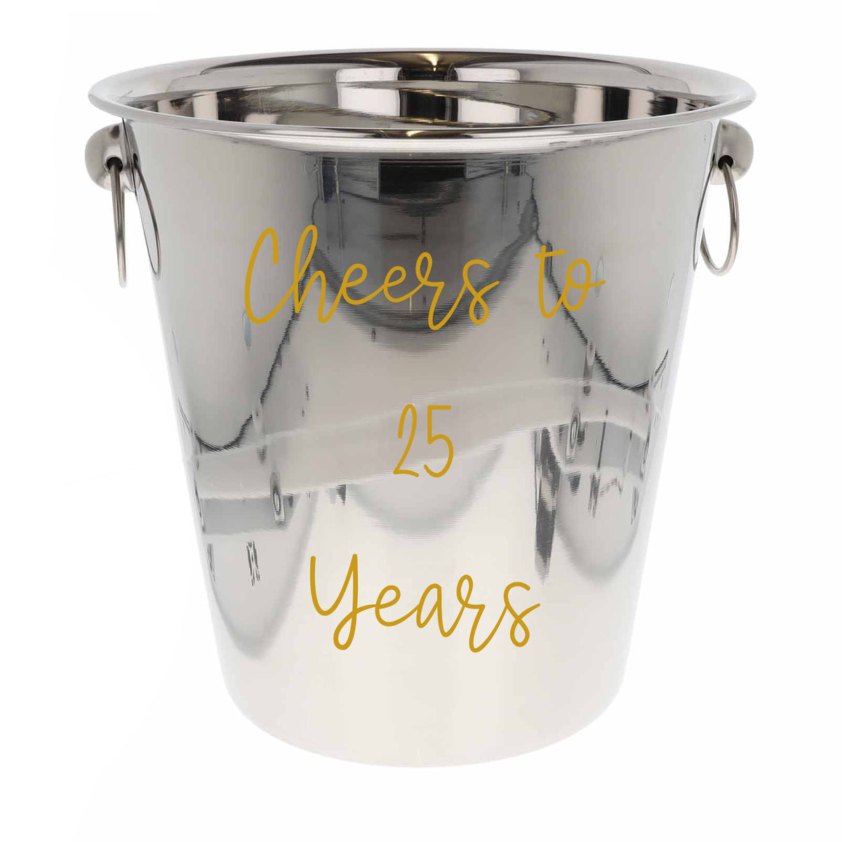 Silver Wedding Anniversary Gift - Personalised Champagne Glasses With Ice Bucket - Always Looking Good -