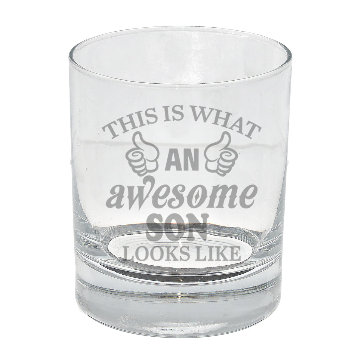 "This Is What An Awesome Person Looks Like" Novelty Engraved Whisky Glass - Always Looking Good -