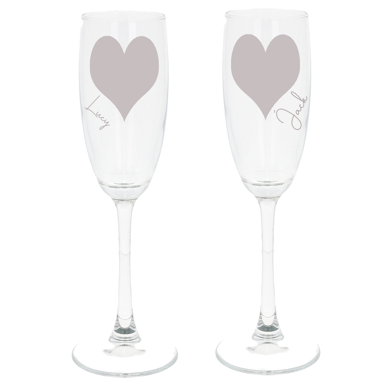 Set of 2 Personalised Engraved Engagement Wedding Couples Champagne Flutes - Always Looking Good -
